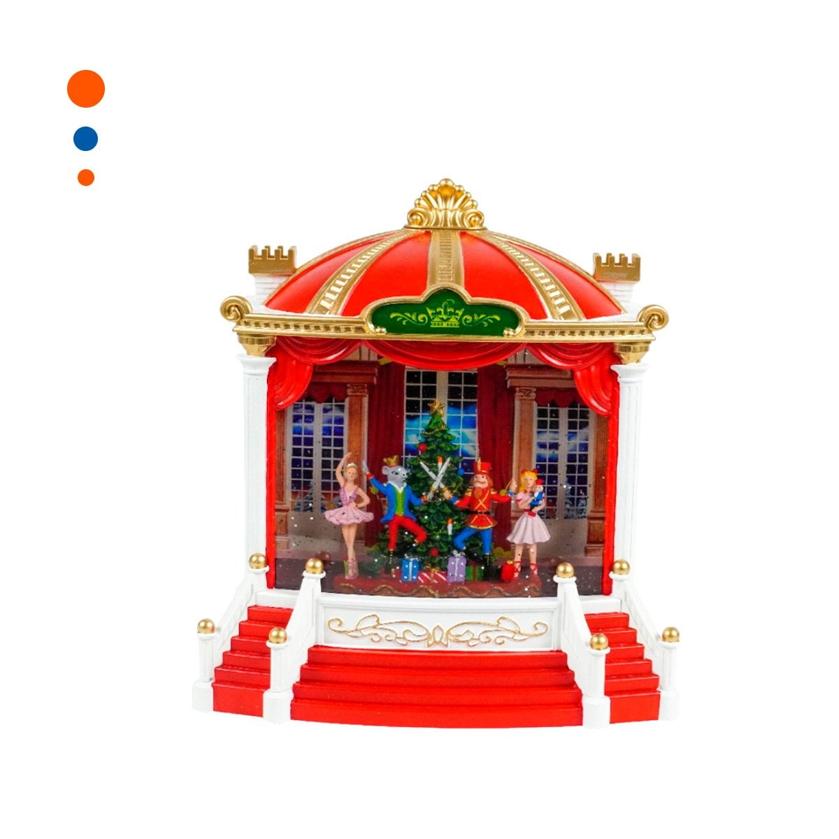 ESCENA ESCENARIO BALLET TEATRO CON CASCANUEZ ROJO 21,5X24CM PARA NAVIDAD YREGALO STICKER - 5