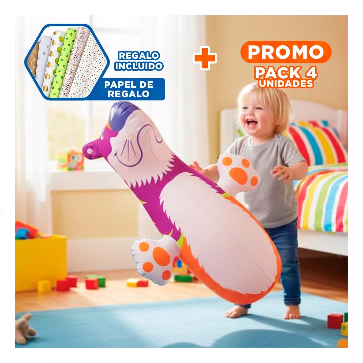 PACK4 ACCESORIO DE DECORACION DINAMICA PARA EL DORMITORIO DE LOS PEQUEÑOS Y+PAPEL REGALO - 1