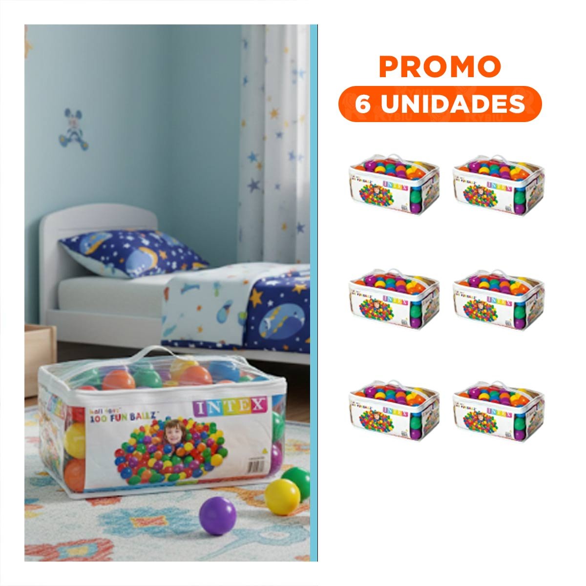 AGRUPACION6 COLECCION DE BOLAS DE COLORES PARA SU CENTRO DE ACTIVIDADES - 1