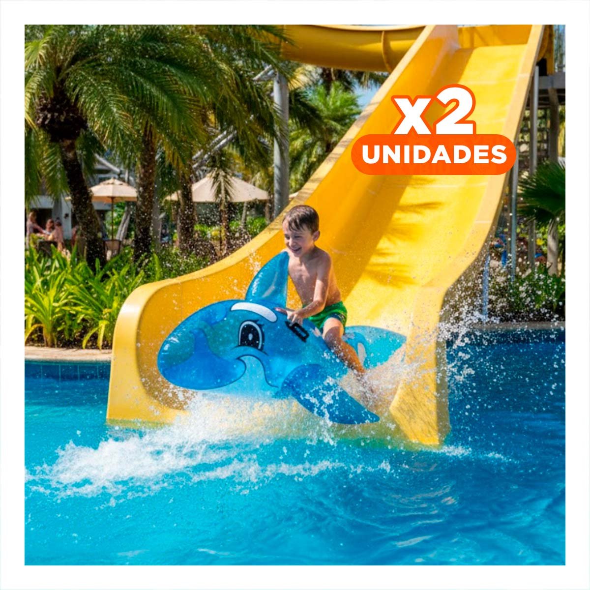 PACK2 ACCESORIO INFLABLE PARA PISCINA CON ESTILO MARINO DIVERTIDO Y+REGALO STICKER - 1