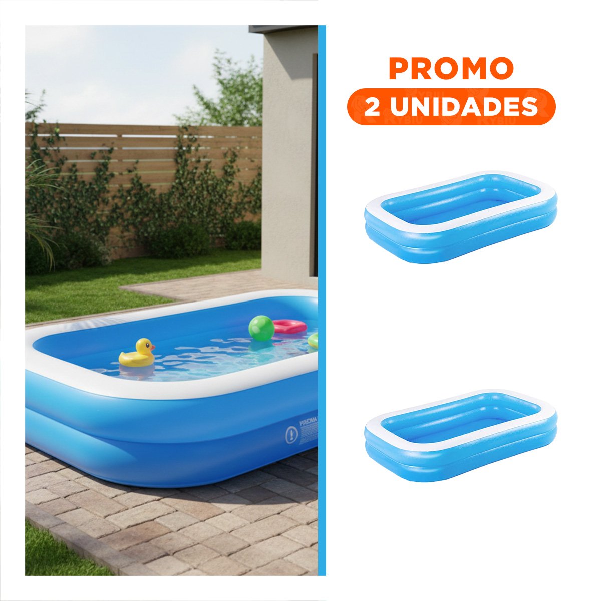 PACK2 ESTACION DE BANO RECTANGULAR 203X152X48CM DE ESTILO MODERNO PARA UN ESPACIO MUY SALUDABLE - 1