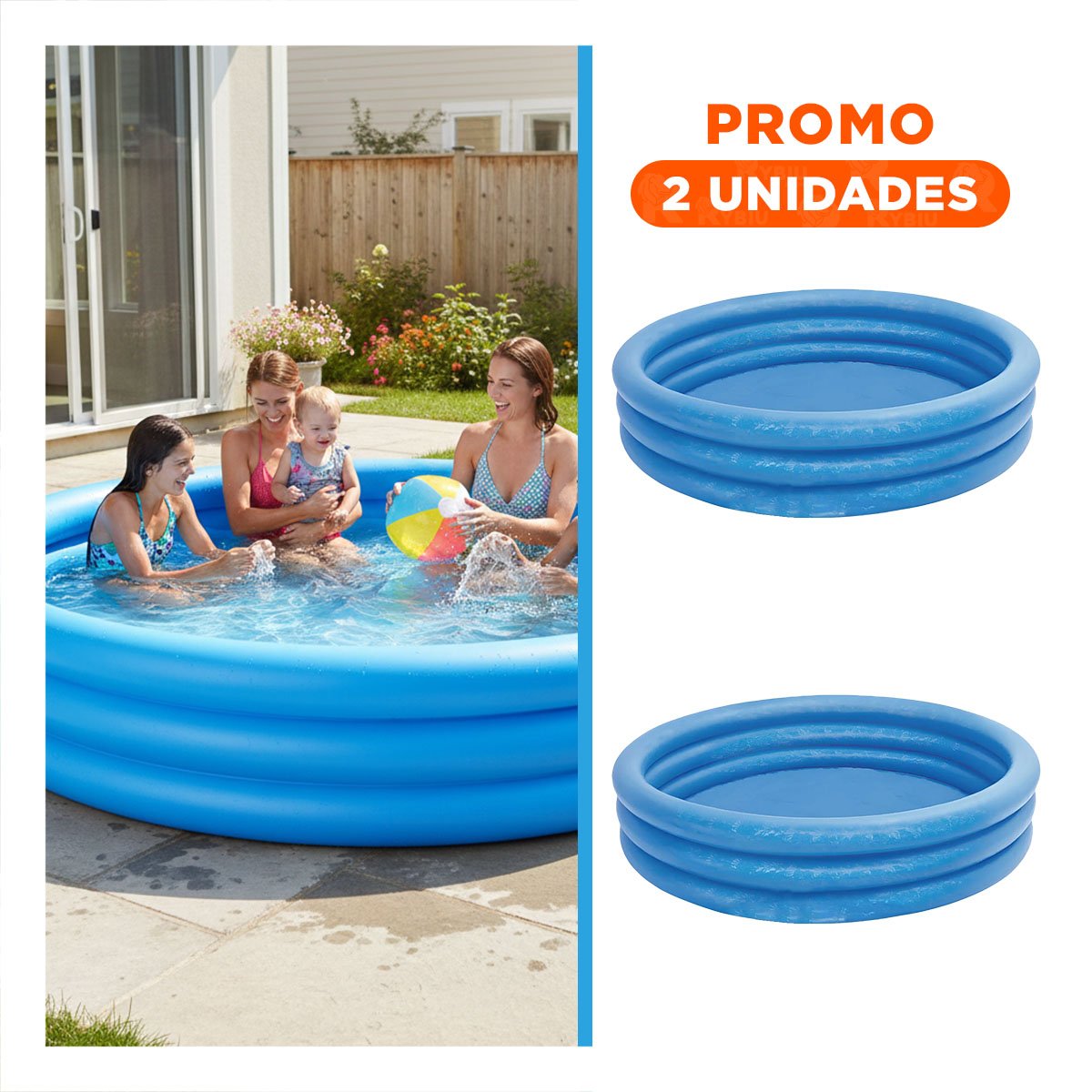 PACK2 ACCESORIO DE VERANO AZUL 168X42CM PARA REGALAR A FAMILIARES EN VERANO - 1