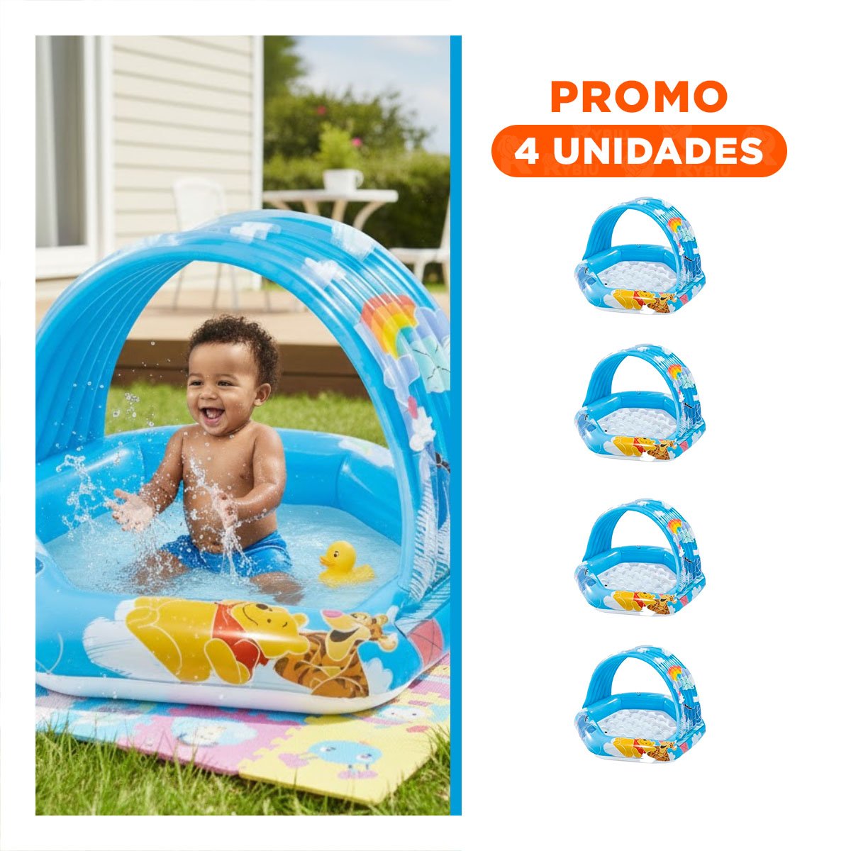 PACK4 ARTICULO INFLABLE CON MATERIAL NO TOXICO PARA LA PROTECCION FAMILIAR Y+REGALO STICKER - 1