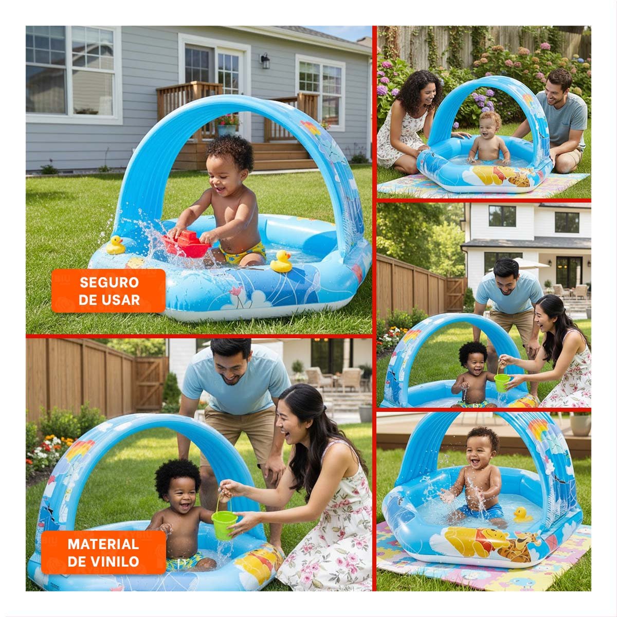 PACK4 ARTICULO INFLABLE CON MATERIAL NO TOXICO PARA LA PROTECCION FAMILIAR Y+REGALO STICKER - 2