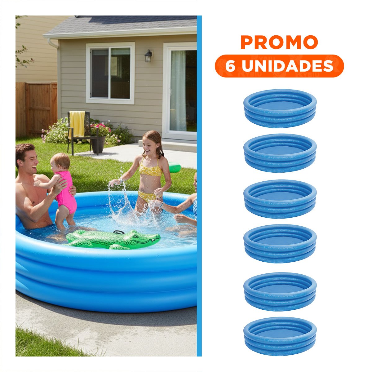 PACK6 EQUIPO DE RECREO AZUL 168X42CM PARA PEQUENOS CAMPEONES CON GANAS DE JUGAR CON AGUA - 1