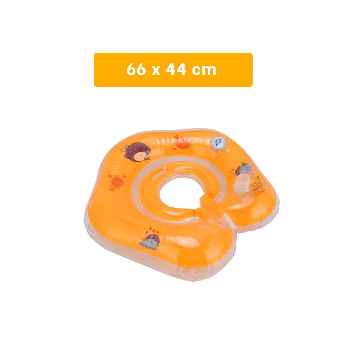 PACK6 FLOTADOR DE PISCINA PARA BEBE ANARANJADO TIPO CUELLO 66 X 44 CM Y+PAPEL REGALO - 4