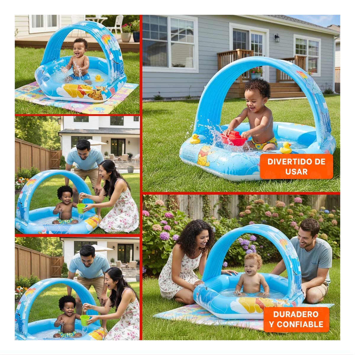 PACK2 ARTICULO INFLABLE 109X102X71CM CON TONOS SUAVES PARA NINOS CON ENERGIA Y+PAPEL REGALO - 3