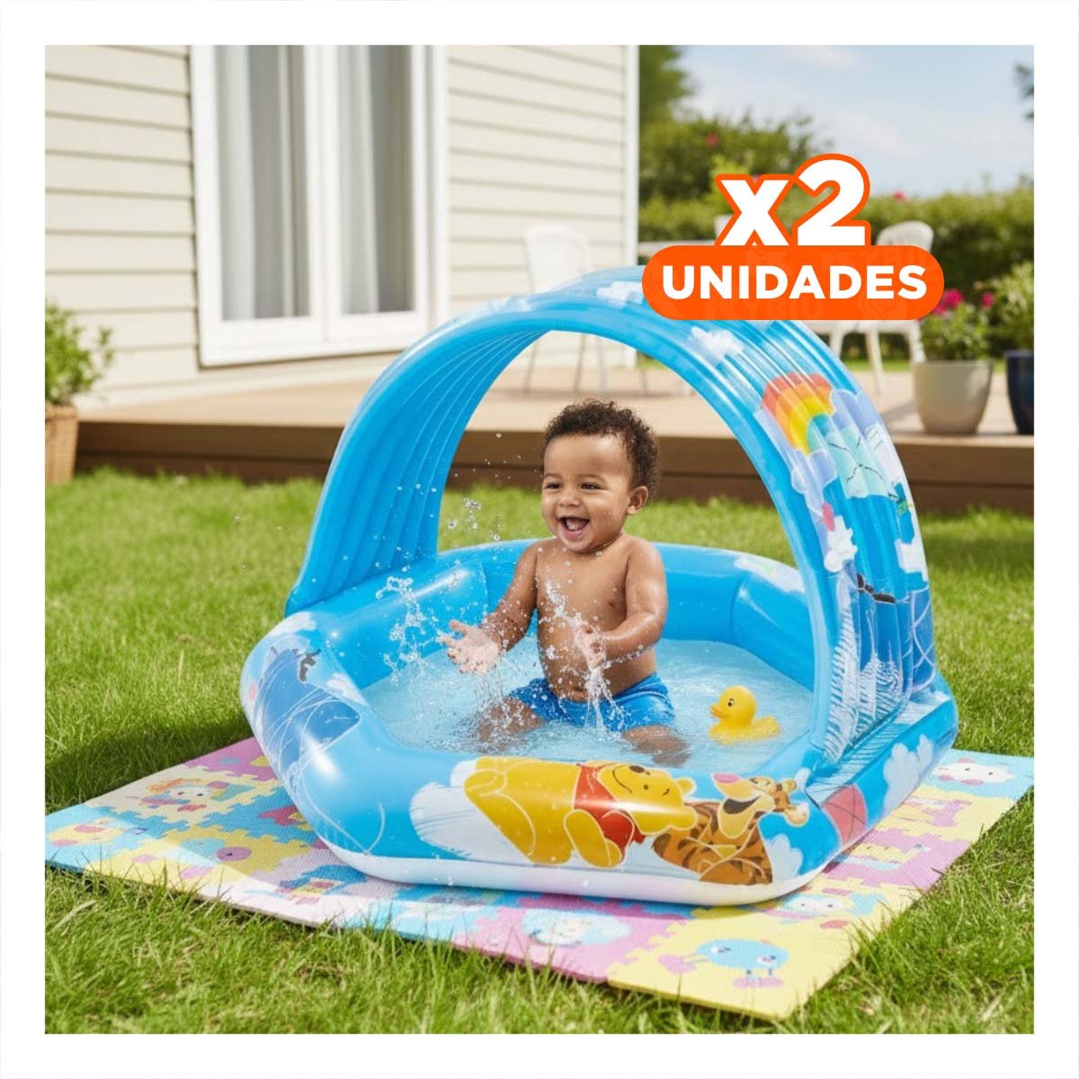 PACK2 ARTICULO INFLABLE DE COLOR LLAMATIVO PARA ATRAER A LOS PEQUENOS Y+REGALO STICKER - 1