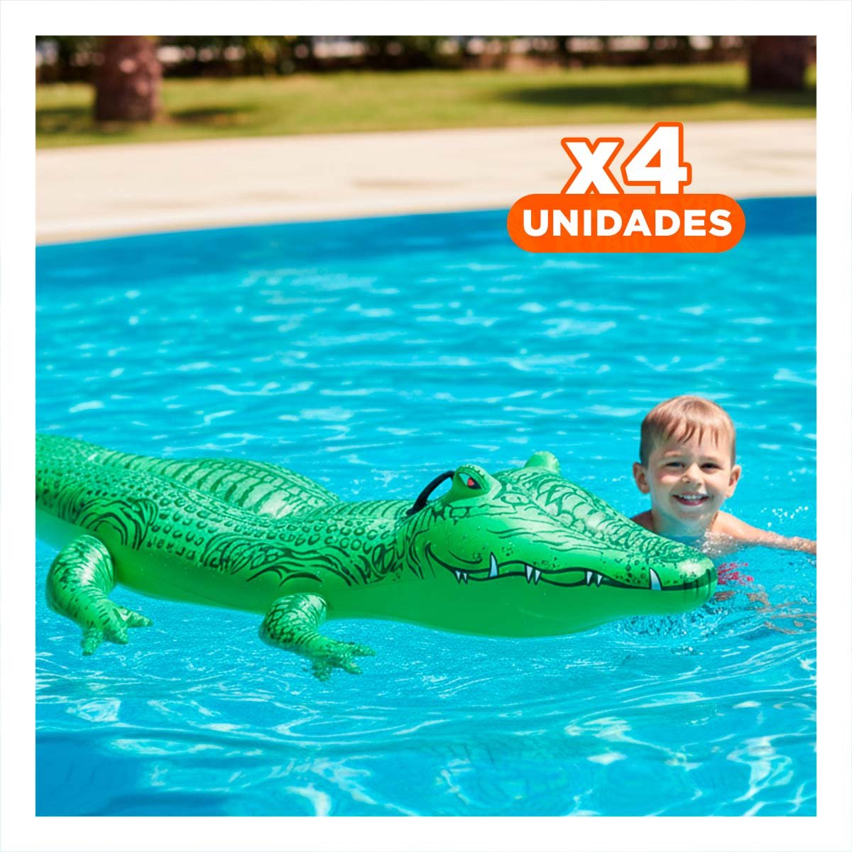 PACK4 FLOTADOR INFLABLE DE BUEN TAMANO CON ESTILO ANIMAL - 1
