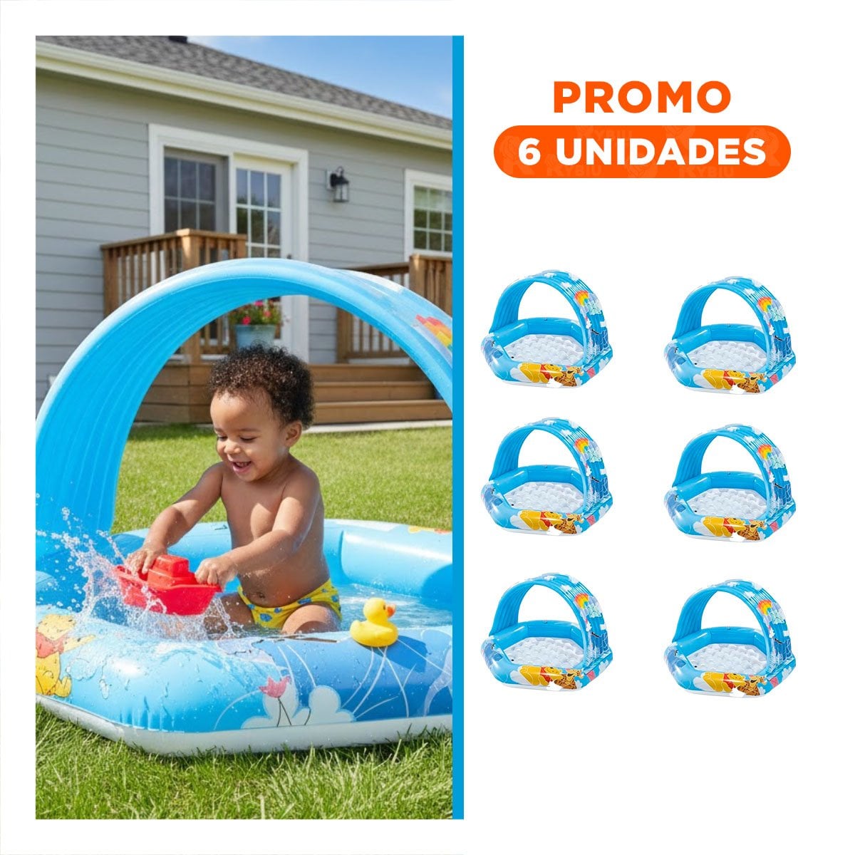 PACK6 EQUIPO DE RECREO CON PAREDES GRUESAS PARA MANTENER LA ESTABILIDAD Y+REGALO STICKER - 1