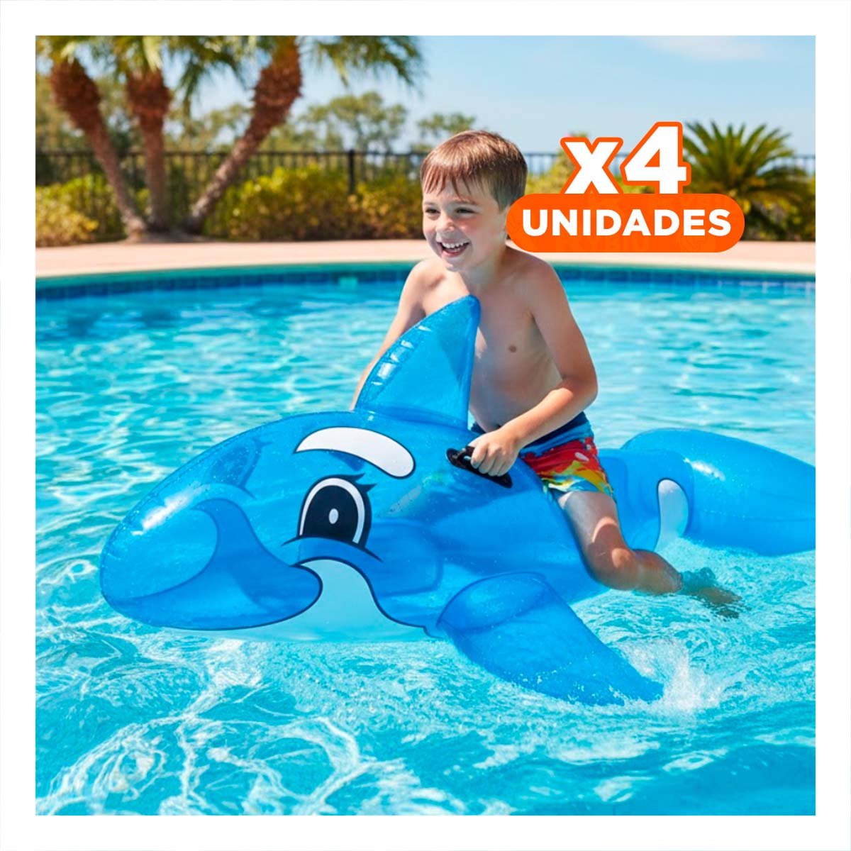 PACK4 ACCESORIO FLOTANTE PARA DIVERSION ACUATICA CON BALLENA - 1