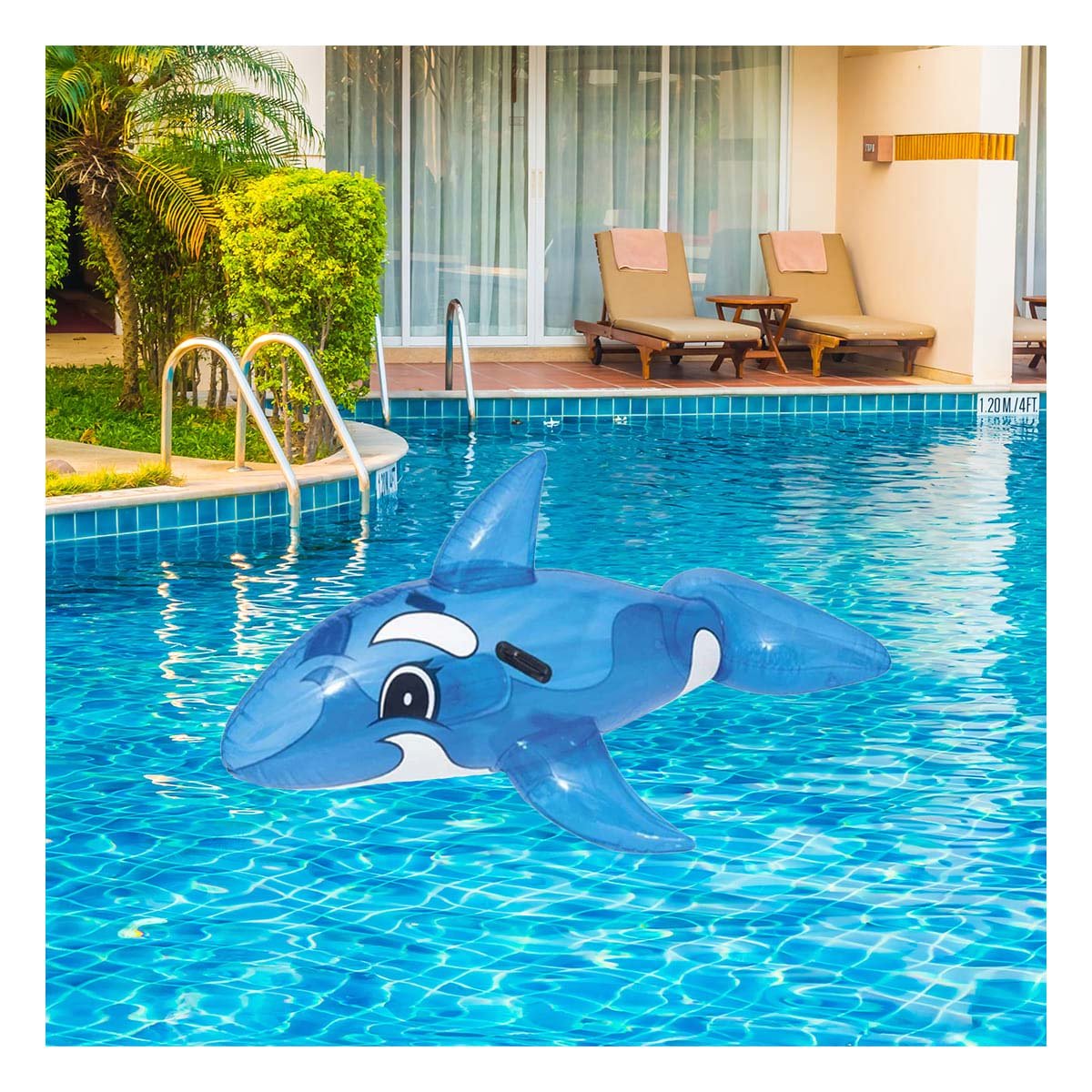PACK4 ACCESORIO FLOTANTE PARA DIVERSION ACUATICA CON BALLENA - 5