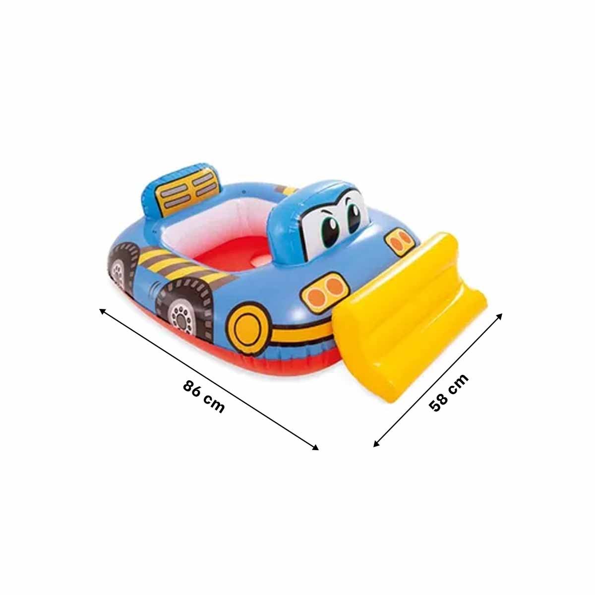 PACK12 RUEDA CARROS PARA NIÑO CON DISEÑO DE TRACTOR COLOR CELESTE PARA PISCINA - 4