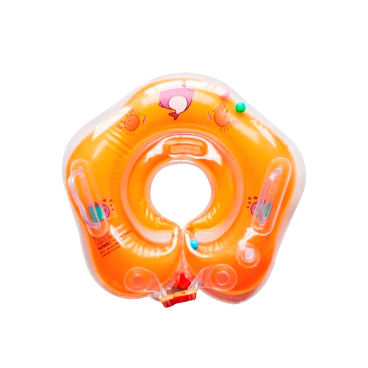 PACK12 ARO FLOTANTE ANARANJADO DE CUELLO 66 X 44 CM PARA PISCINA Y VERANO Y+REGALO STICKER - 2