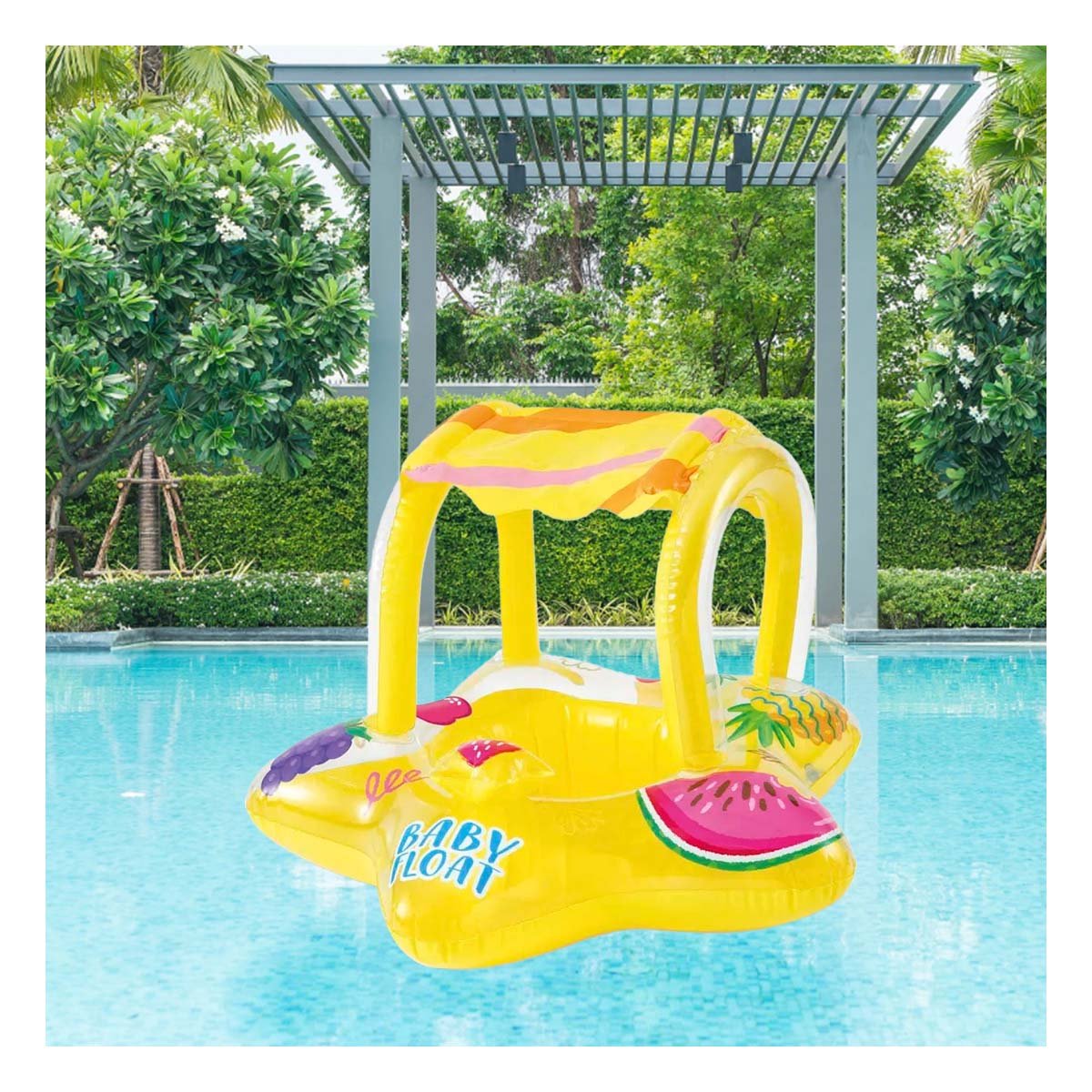 PACK6 BOYA SEGURA AMARILLO FLOTADOR INFLABLE PARA NIÑOS PISCINA DIVERTIDO Y+PAPEL REGALO - 2