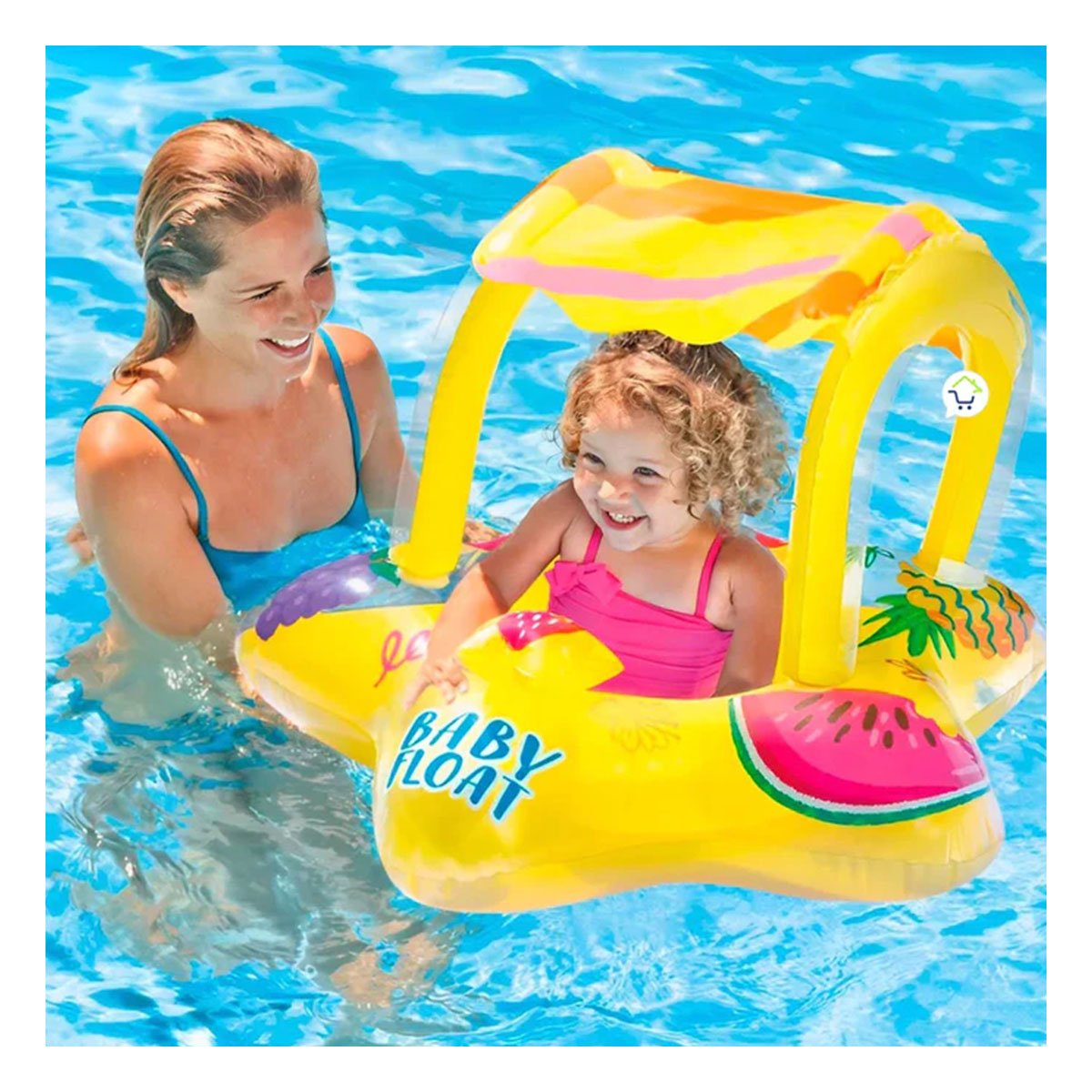 PACK6 FLOTADOR SEGURO AMARILLO INFLABLE NIÑOS PISCINA PORTATIL CON FACIL INFLADO JUEGO - 2