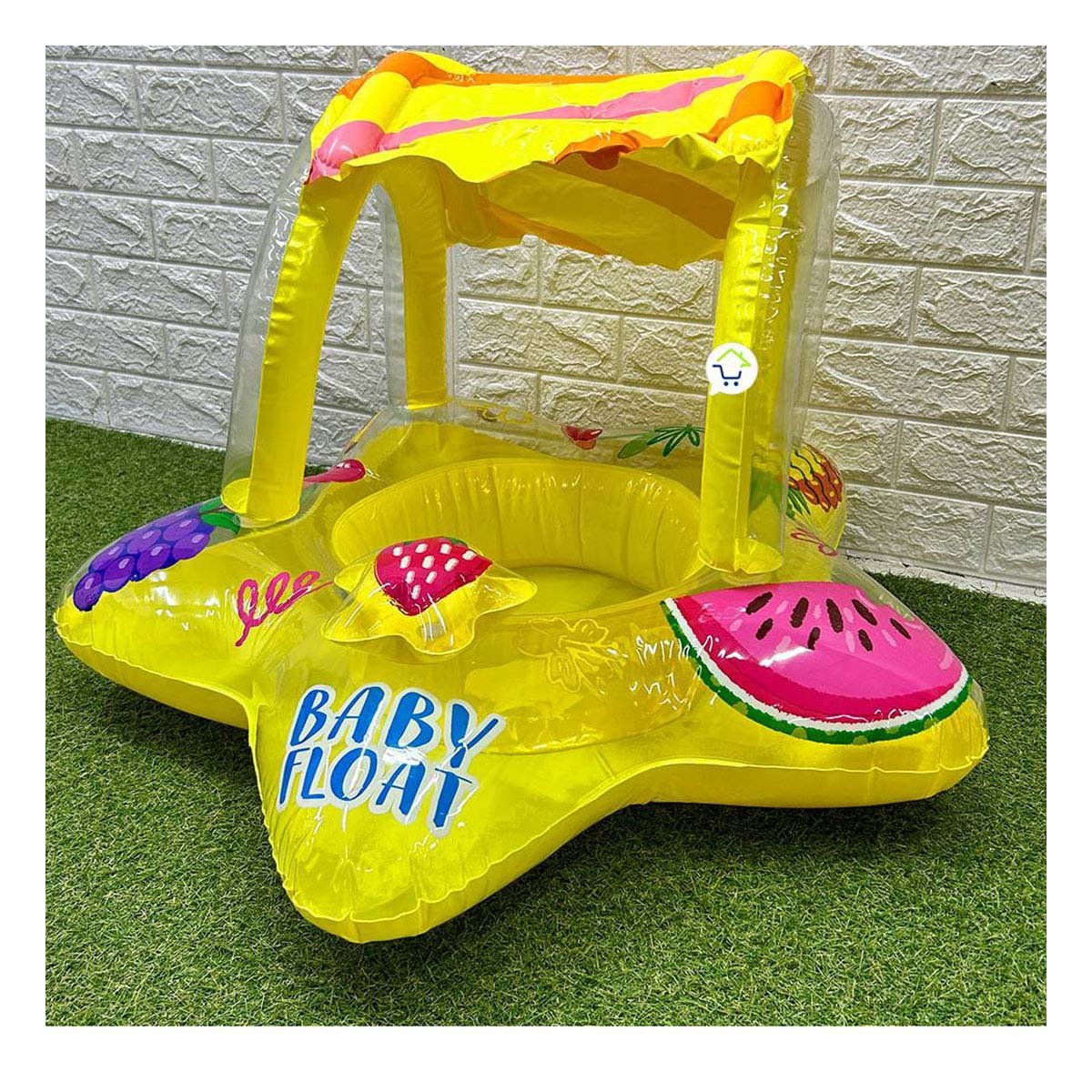PACK6 FLOTADOR SEGURO AMARILLO INFLABLE NIÑOS PISCINA PORTATIL CON FACIL INFLADO JUEGO - 3