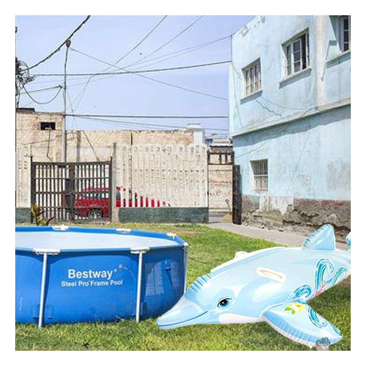 PACK2 ACCESORIO INFLABLE PARA PISCINA CON ESTILO MARINO DIVERTIDO Y+REGALO STICKER - 3