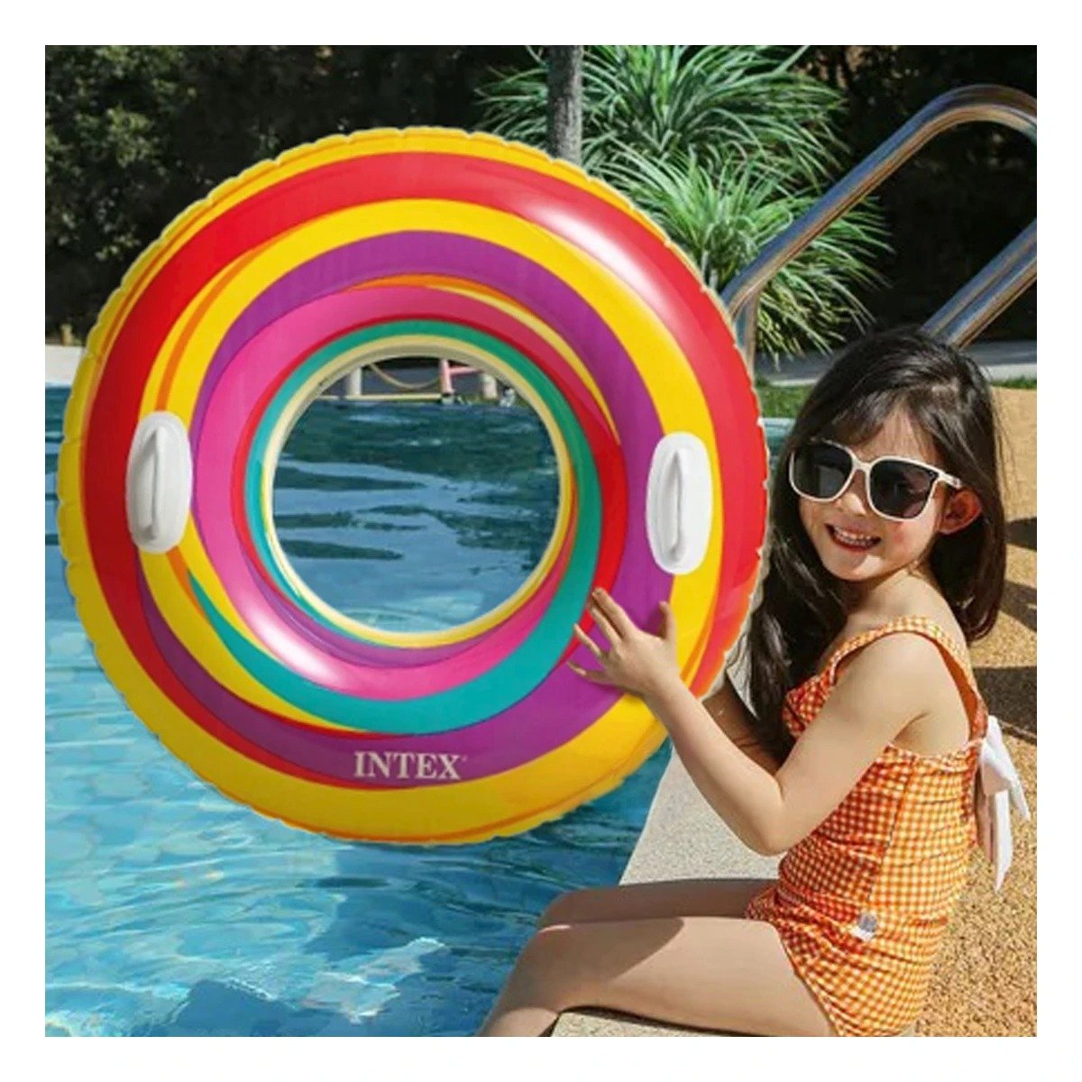 PACK2 FLOTADOR ARCOIRIS MORADO DE 91 CM PARA ACTIVIDADES ACUATICAS - 2