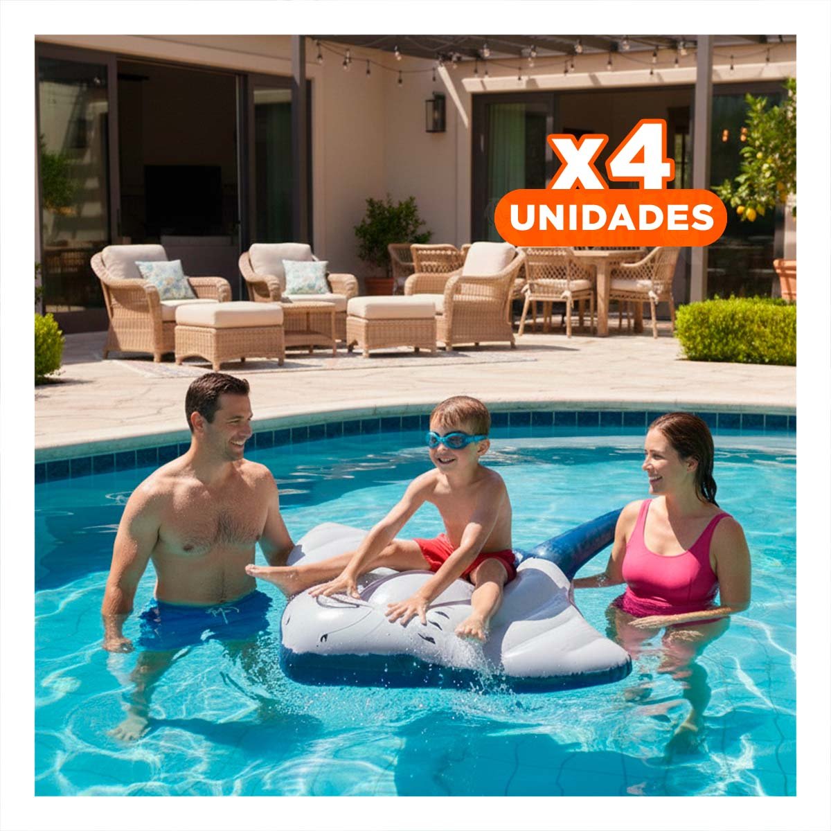 PACK4 RECURSO RECREATIVO PARA PISCINA CON DISENO OCEANICO - 1