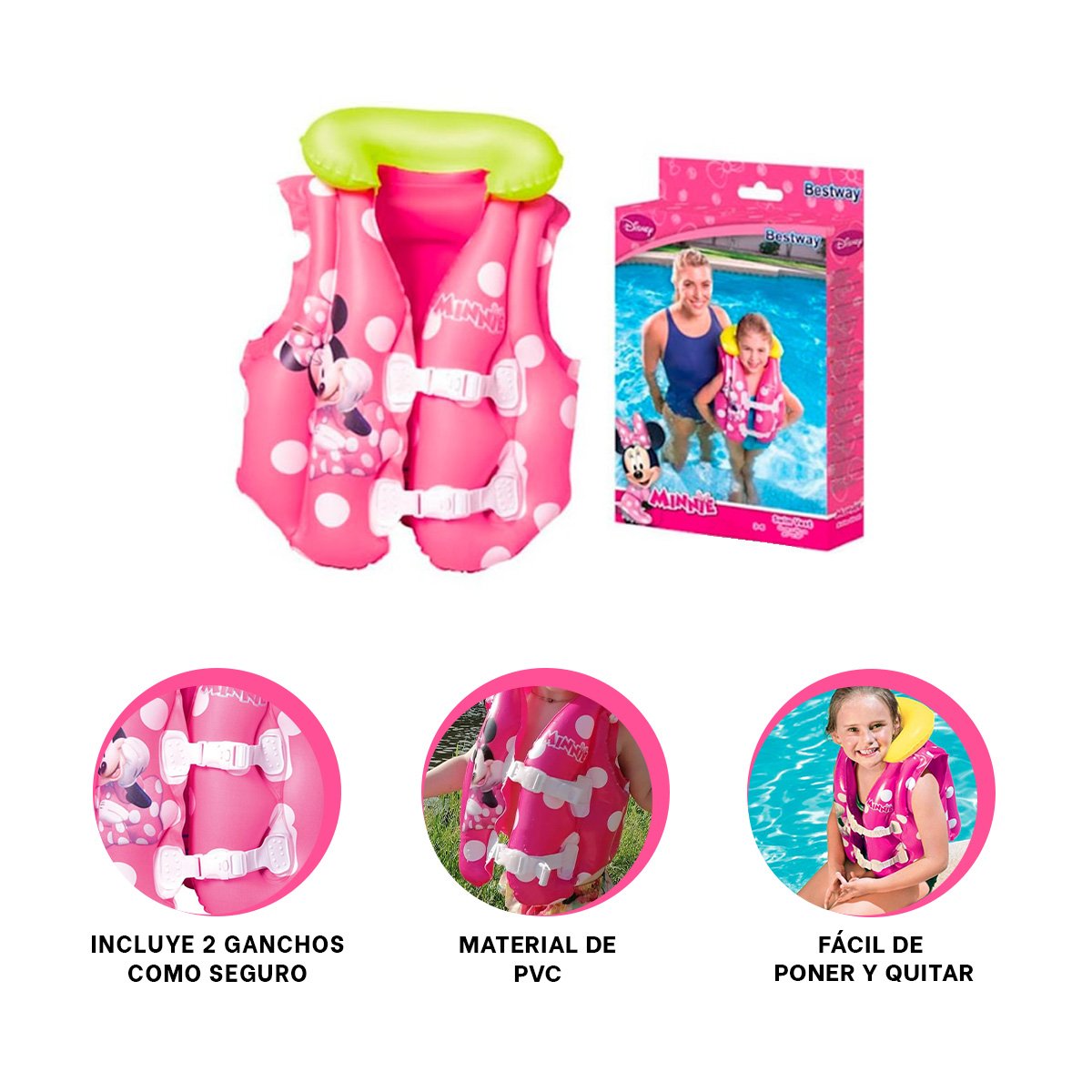 PACK6 CHALECO INFANTIL PARA USO RECREATIVO Y SEGURO EN AGUA Y+REGALO STICKER - 2