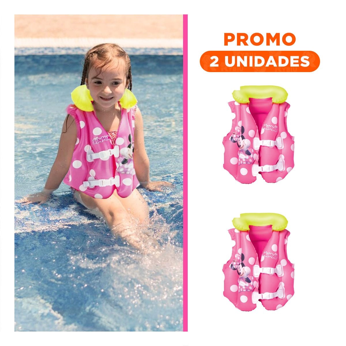 PACK2 CHALECO FLOTADOR PARA DIVERSION ACUATICA Y SEGURIDAD - 1