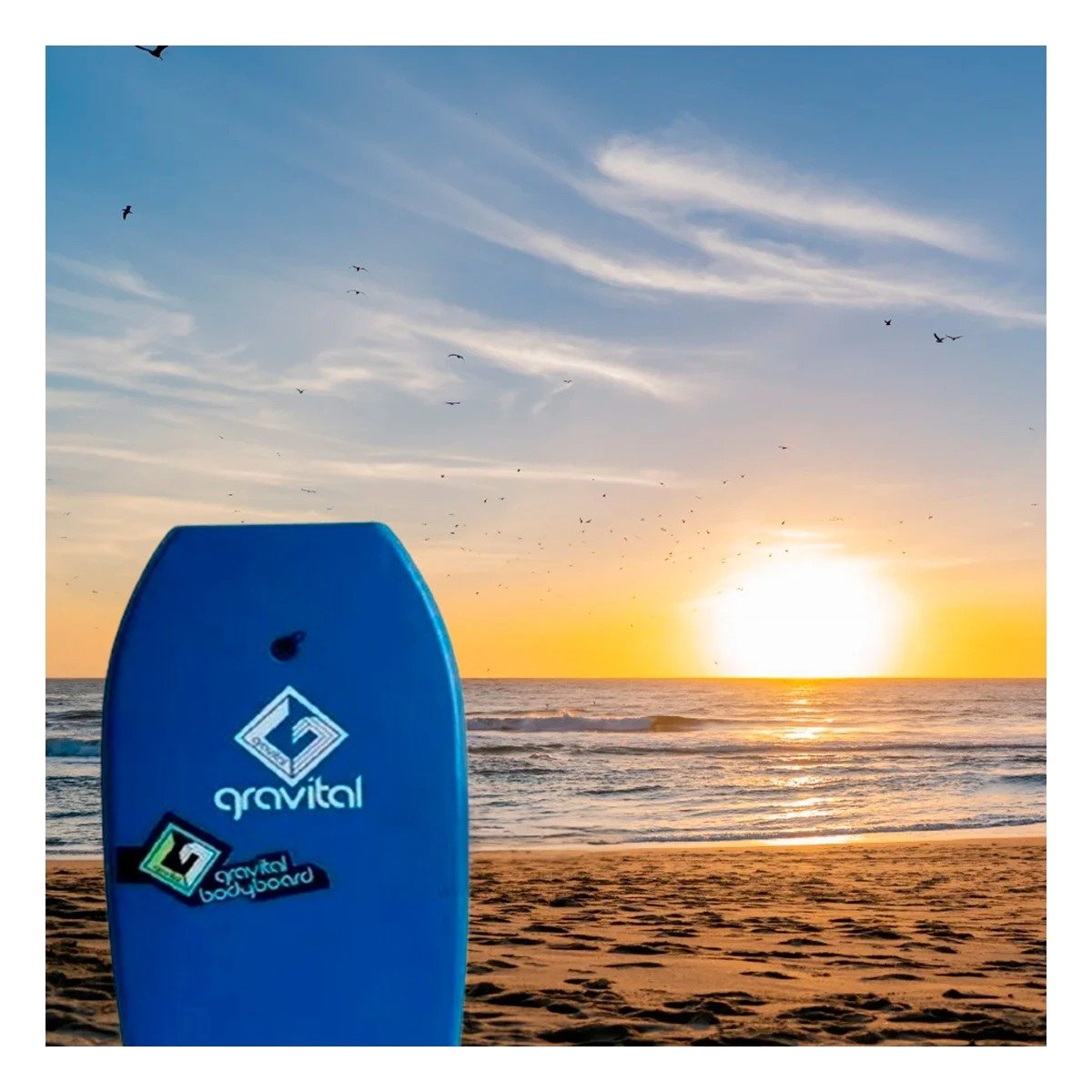 PACK2 ACCESORIO DE SURF 37 PULGADAS 93,5CM X 48,5CM X 5,5CM AZUL PARA PLAYA Y+REGALO STICKER - 3