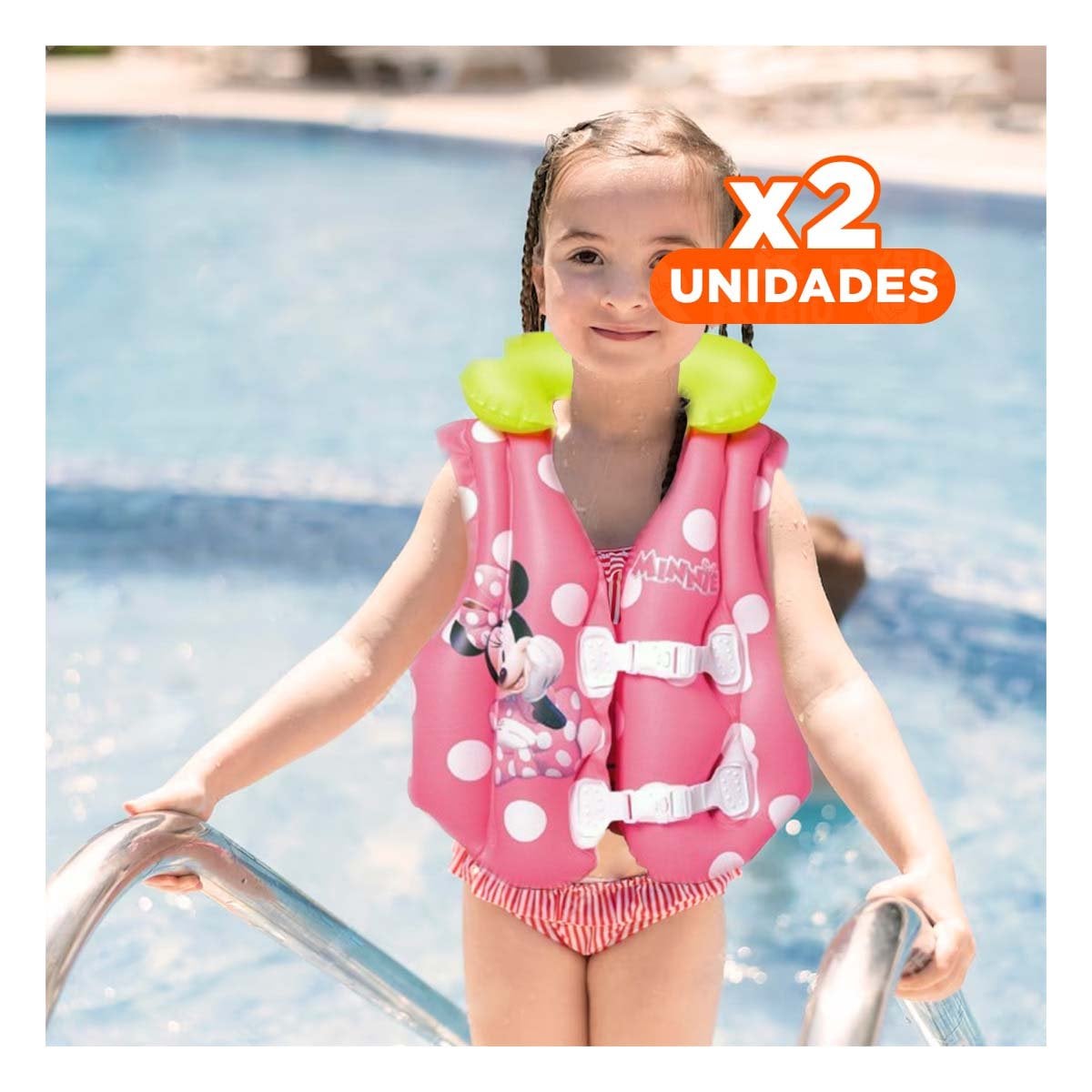 PACK2 CHALECO RESISTENTE PARA USO FRECUENTE EN PISCINA Y+REGALO STICKER - 1