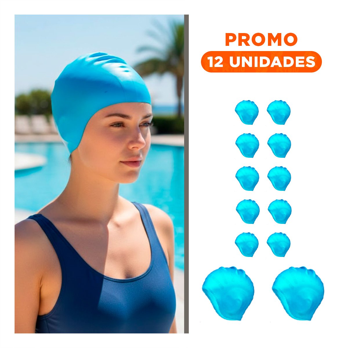 PACK12 ACCESORIO ACUATICO PARA ENTRENAMIENTO Y DIVERSION EN PISCINA Y+REGALO STICKER - 1