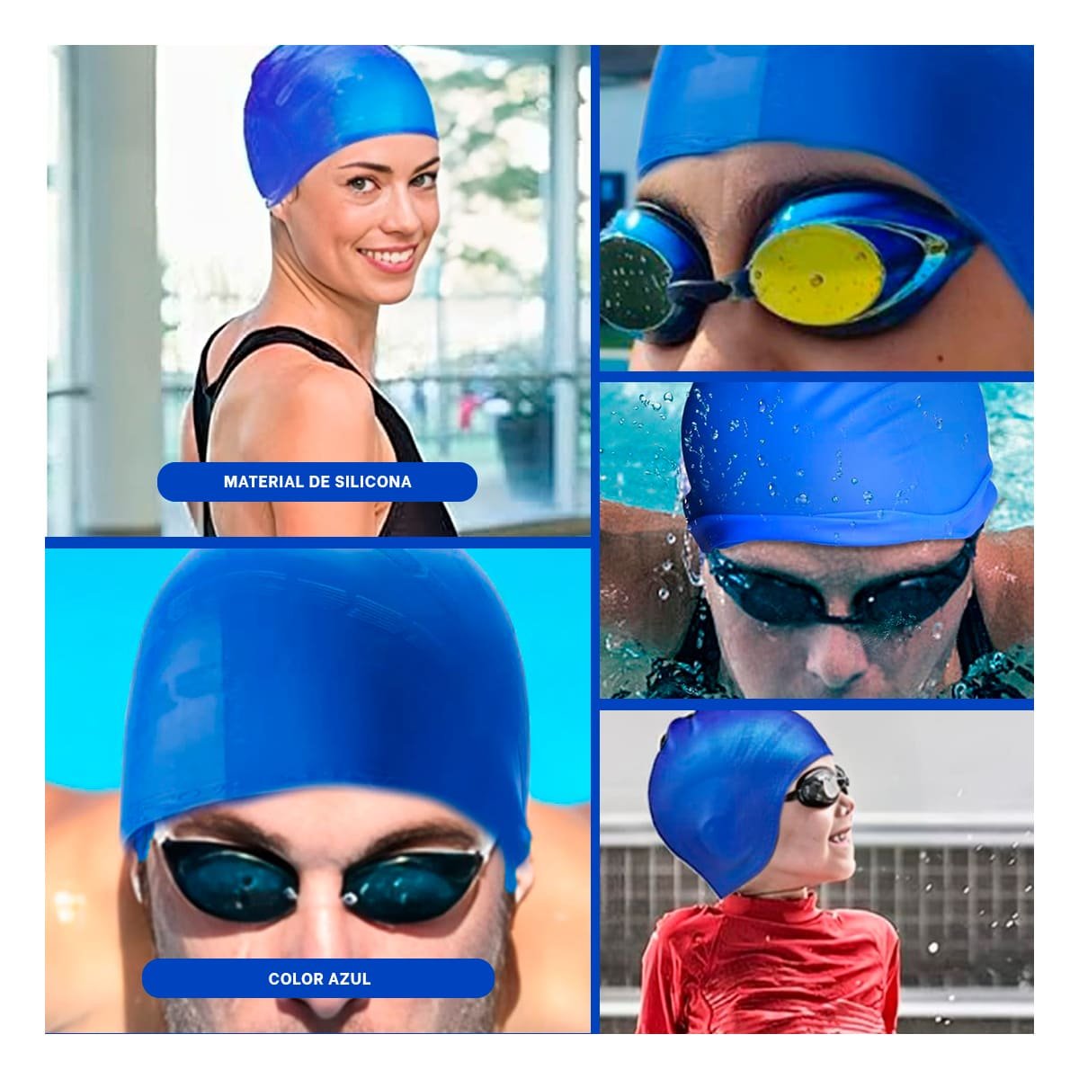 PACK2 GORRO DE NATACION PARA NINOS CON COMODIDAD Y PROTECCION Y+PAPEL REGALO - 3