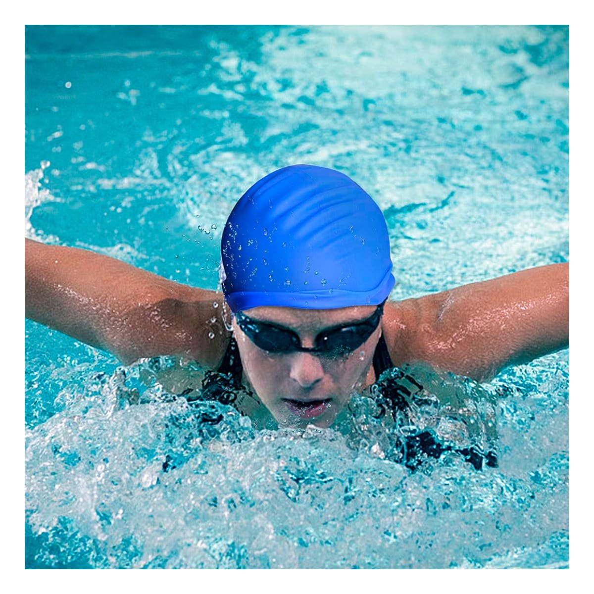 PACK2 GORRO DE NATACION PARA NINOS CON COMODIDAD Y PROTECCION Y+PAPEL REGALO - 5