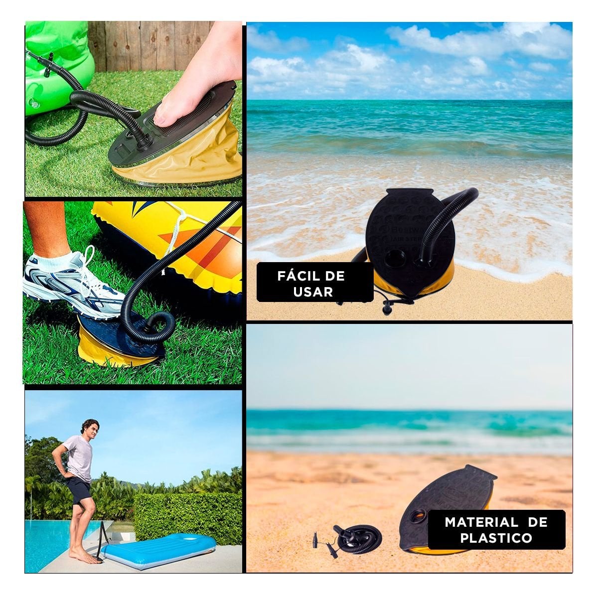PACK4 BASE AEROBICA AIR STEP PARA USO DEPORTIVO EN CASA Y RUTINAS FITNESS Y+REGALO STICKER - 2
