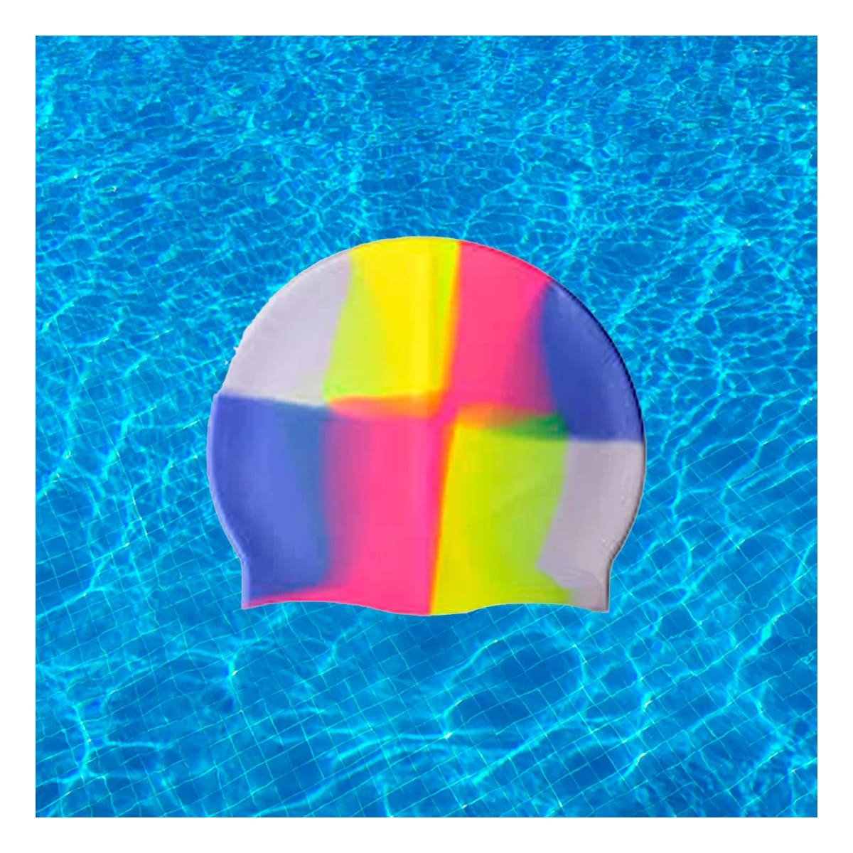 PACK4 ACCESORIO DE NATACION BLANCO AMARILLO FUCSIA AZUL PRACTICO - 2