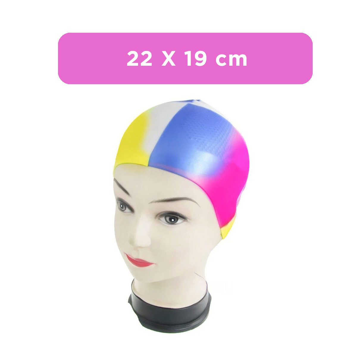 PACK4 ACCESORIO DE NATACION BLANCO AMARILLO FUCSIA AZUL PRACTICO - 4