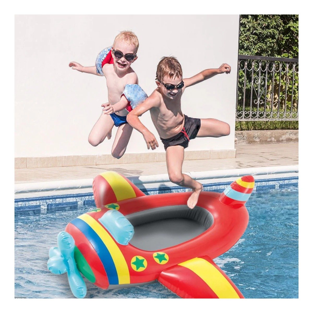 PACK2 FLOTANTE PORTATIL 3D AVION 59380NP COMODO Y RESISTENTE PARA PISCINA - 2