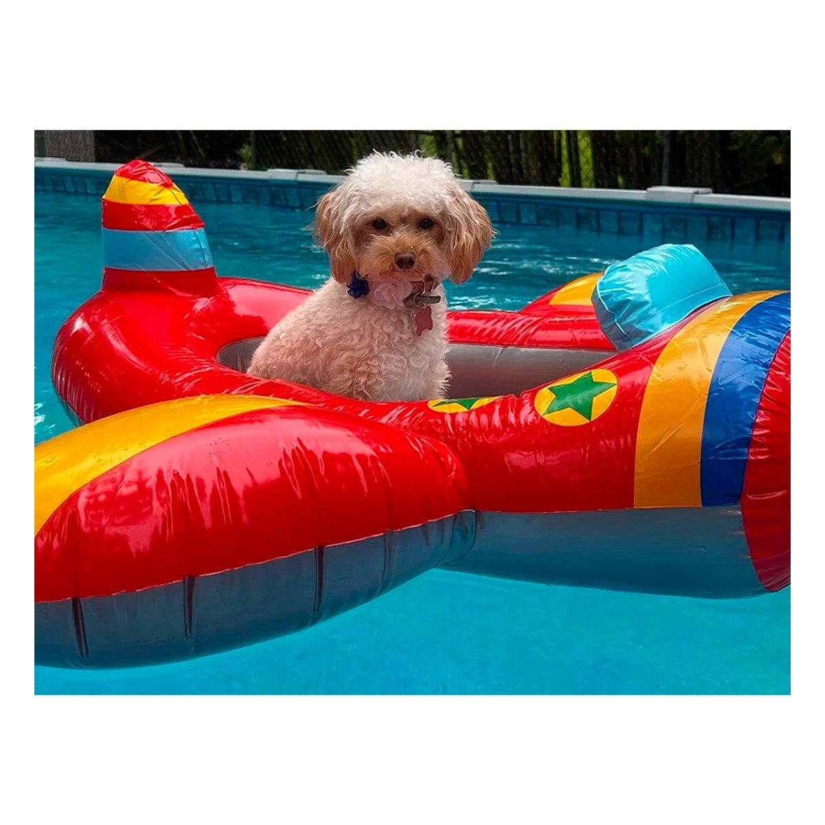 PACK2 FLOTANTE PORTATIL 3D AVION 59380NP COMODO Y RESISTENTE PARA PISCINA - 5