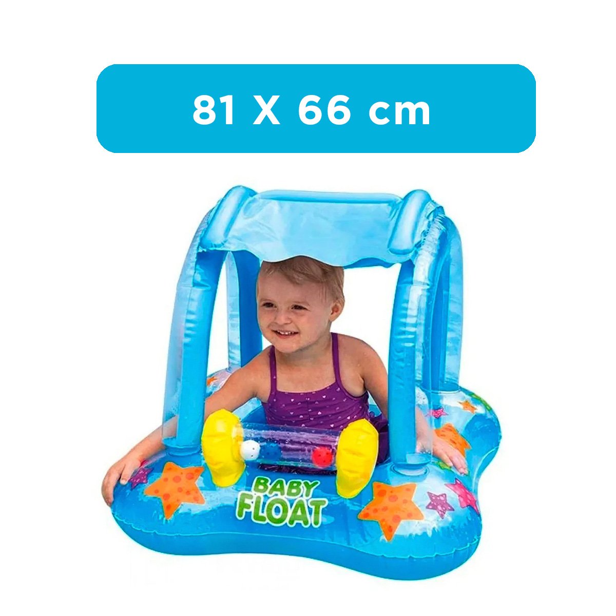 PACK6 COLCHONETA PORTATIL DE AGUA BEBE CON TECHO 56581NP COMODA Y SEGURA Y+PAPEL REGALO - 4