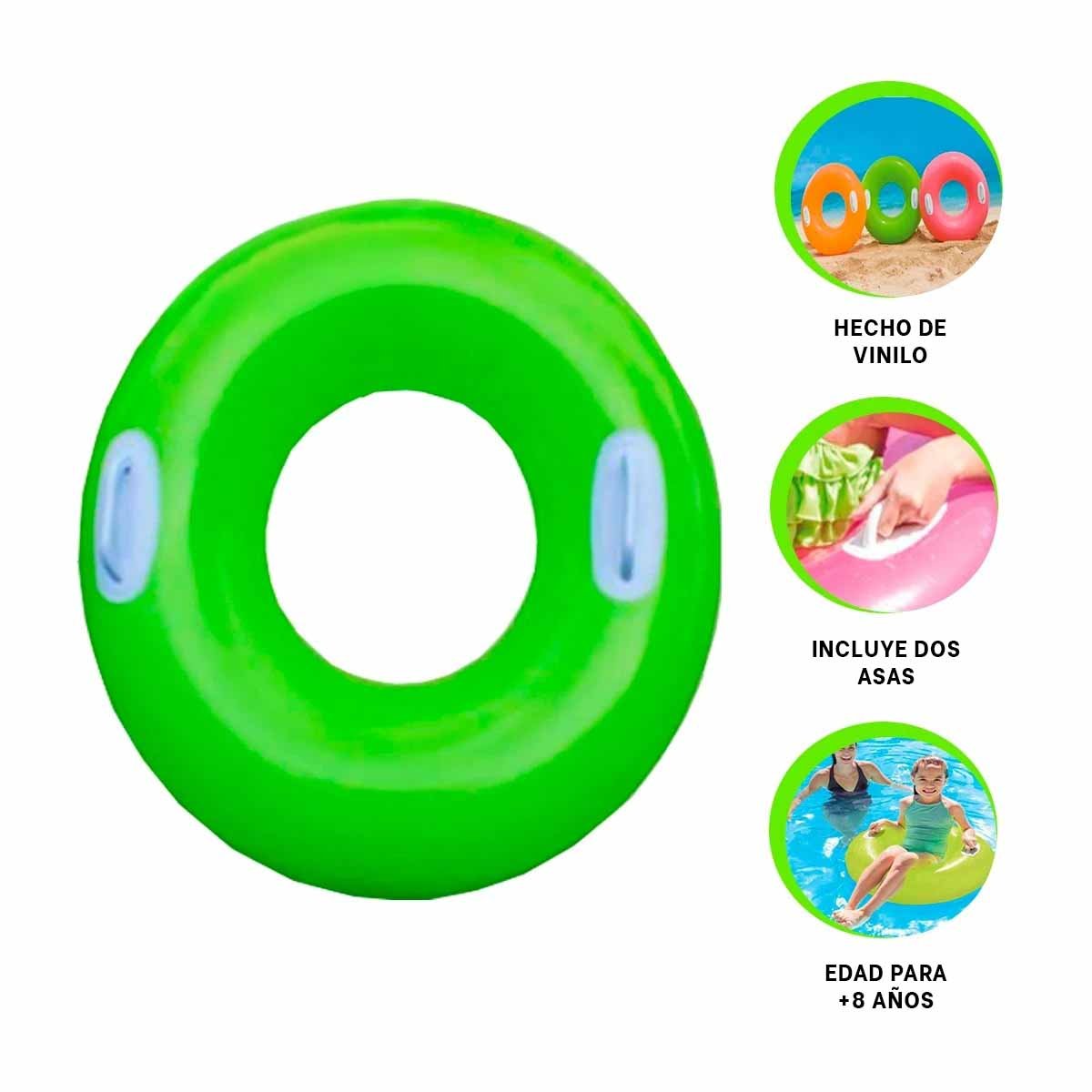 PACK6 INFLABLE CON ASA VERDE 76 CM LUDICO Y SEGURO PARA PISCINA Y NIÑOS Y+REGALO STICKER - 5