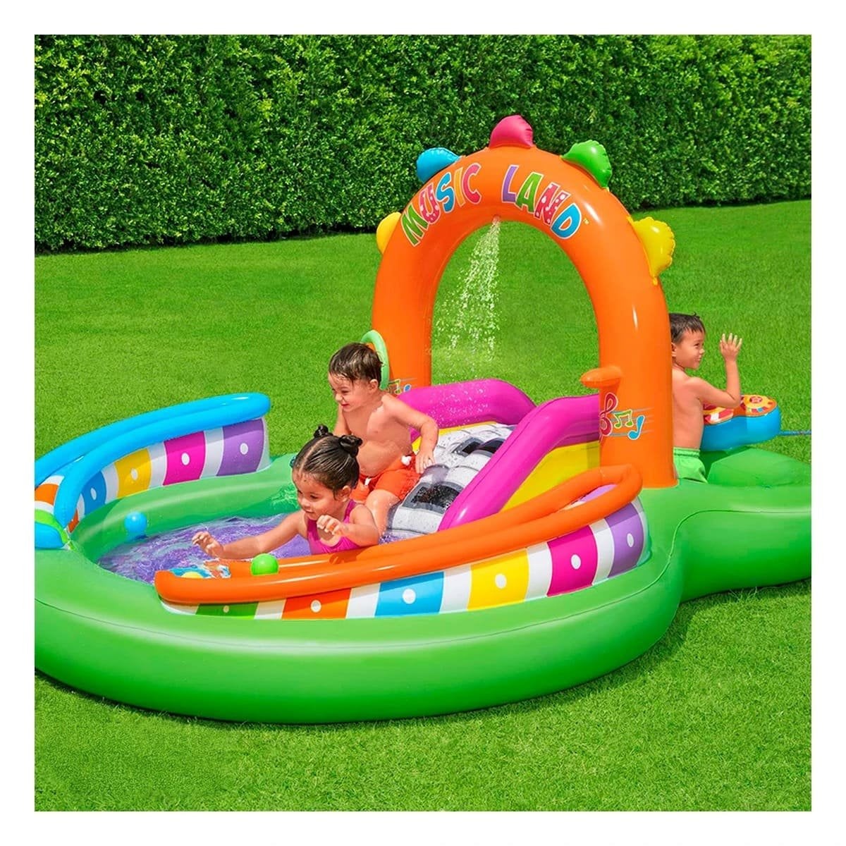PACK2 ZONA INFANTIL BESTWAY 53117 295X137X190 CM PARQUE ACUATICO Y+PAPEL REGALO - 2