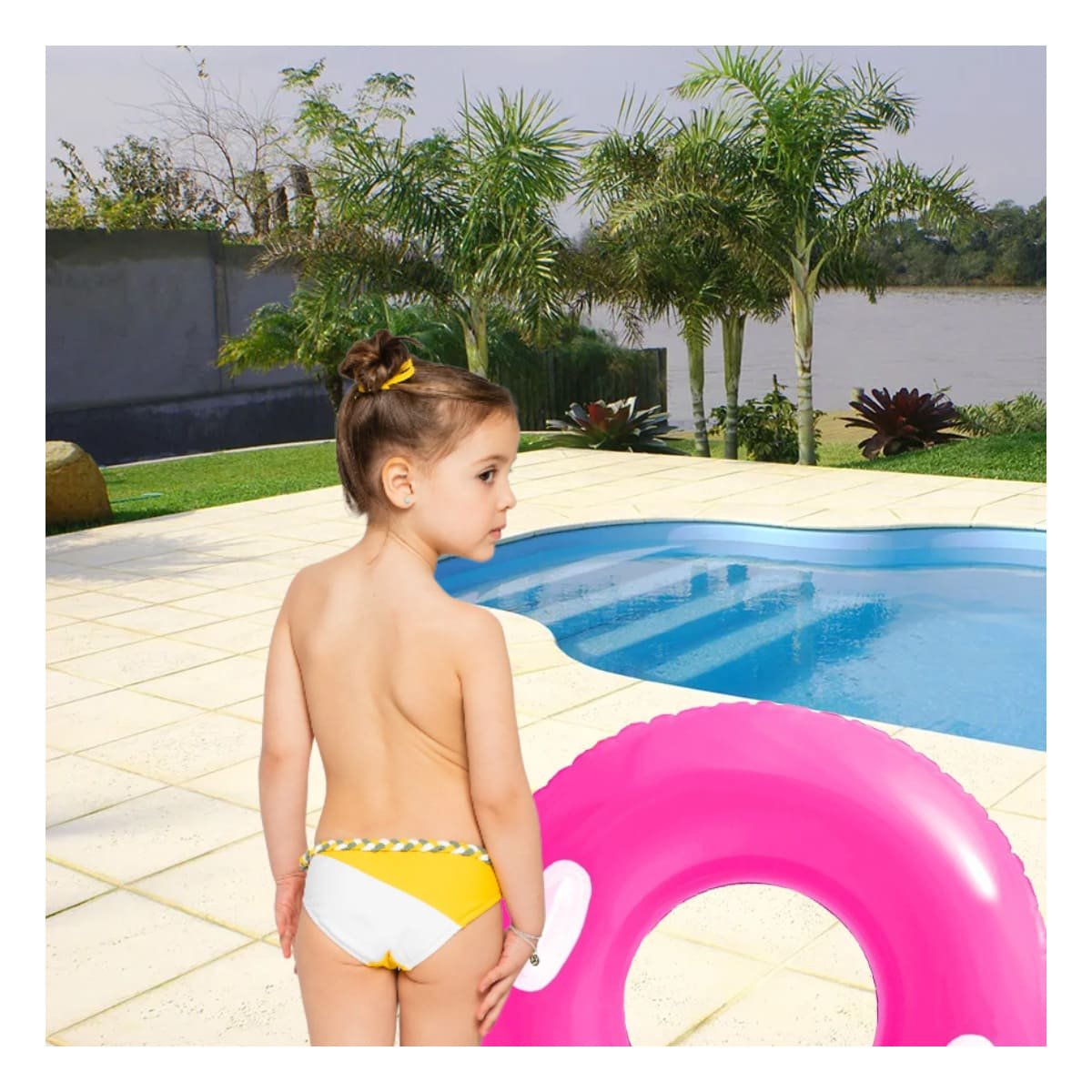 PACK12 INFLABLE CON ASA FUCSIA 76 CM LUDICO Y SEGURO PARA PISCINA Y NIÑOS Y+PAPEL REGALO - 3