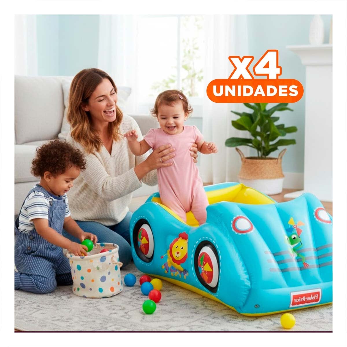 PACK4 REMOLQUE INFANTIL BESTWAY CON 25 PELOTAS PARA JUEGOS - 1