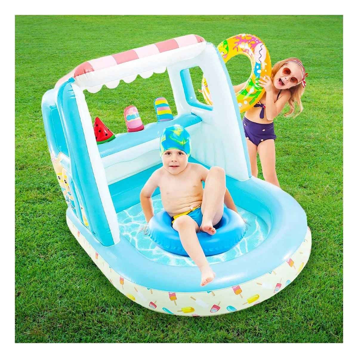 PACK2 ESPACIO INFLABLE HELADERÍA CON 3 HELADOS MOD 48672NP 102X127X99 CM INTEX PARA JARDÍN - 3