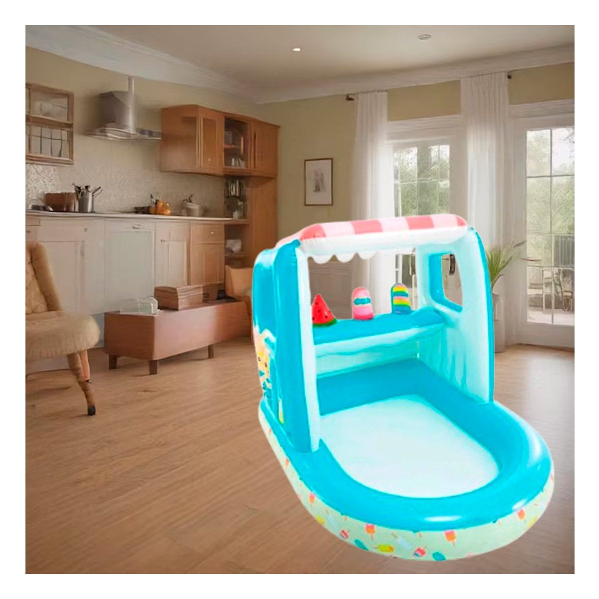 PACK2 ESPACIO INFLABLE HELADERÍA CON 3 HELADOS MOD 48672NP 102X127X99 CM INTEX PARA JARDÍN - 5