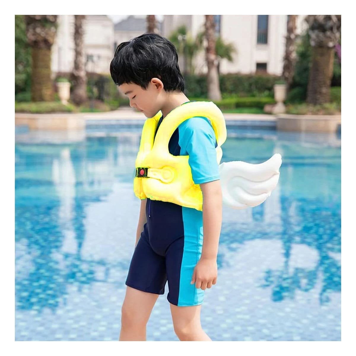 PACK2 JUGUETE CON ALAS AMARILLO SEGURO Y DIVERTIDO PARA PISCINA Y NIÑOS Y+REGALO STICKER - 5