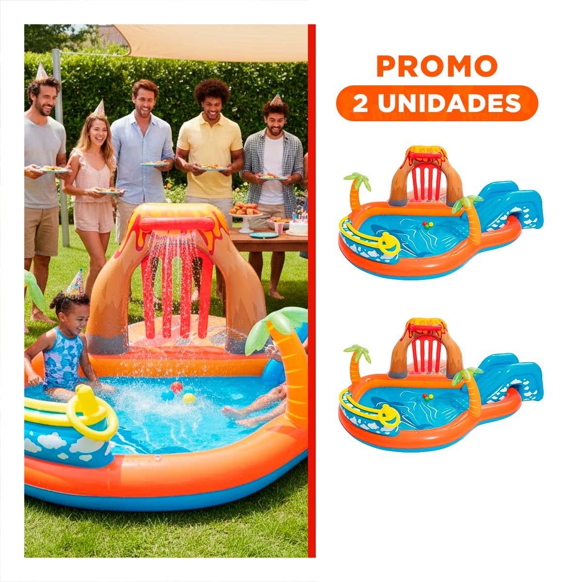 PACK2 ESTACION DE JUEGO BESTWAY 53069 265X265X104 CM INFLABLE PARA ACTIVIDADES - 1