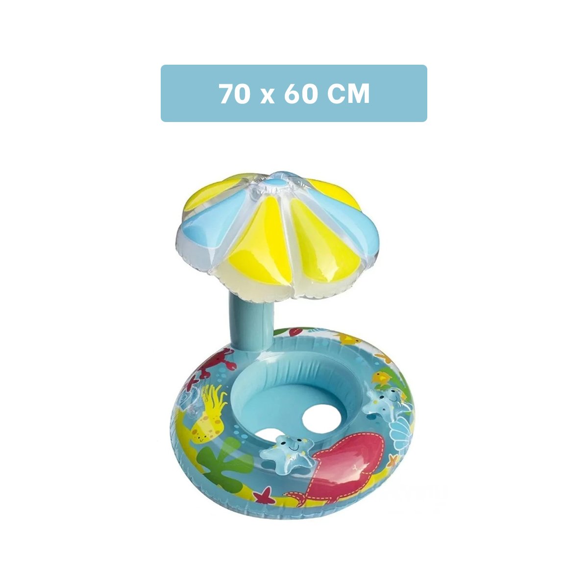 PACK2 FLOTADOR FLOR CELESTE RESISTENTE Y DIVERTIDO PARA JUEGOS ACUATICOS Y+PAPEL REGALO - 4