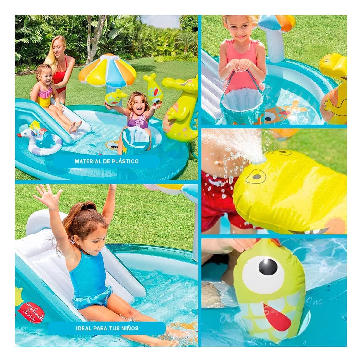 PACK2 CENTRO DE JUEGO INTEX 57165NP 57129NP 203X173X89 CM PISCINA PARA JUEGOS Y+PAPEL REGALO - 3