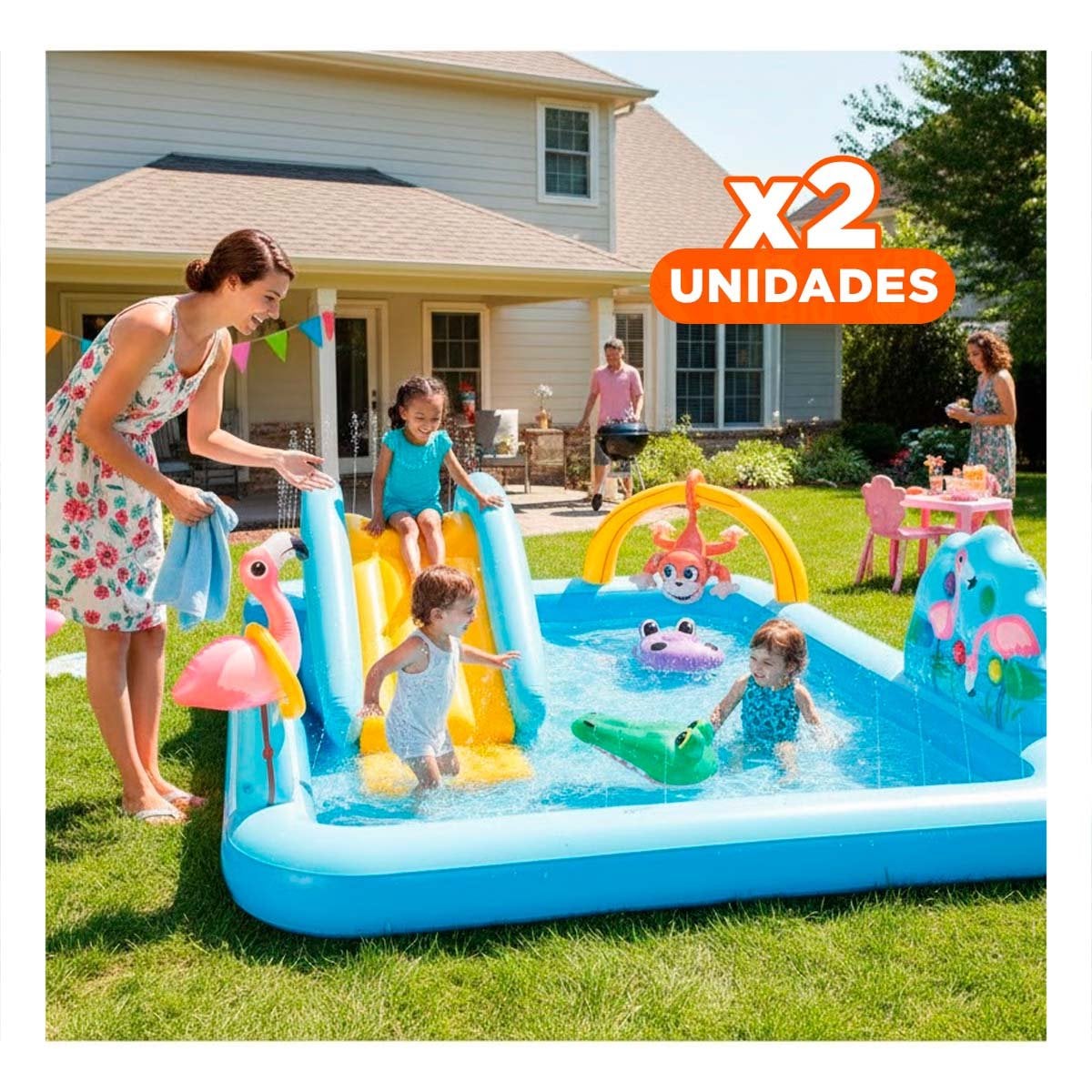 PACK2 CENTRO INFANTIL INTEX 57161NP 257X216X94 CM JUNGLA Y+REGALO STICKER - 1