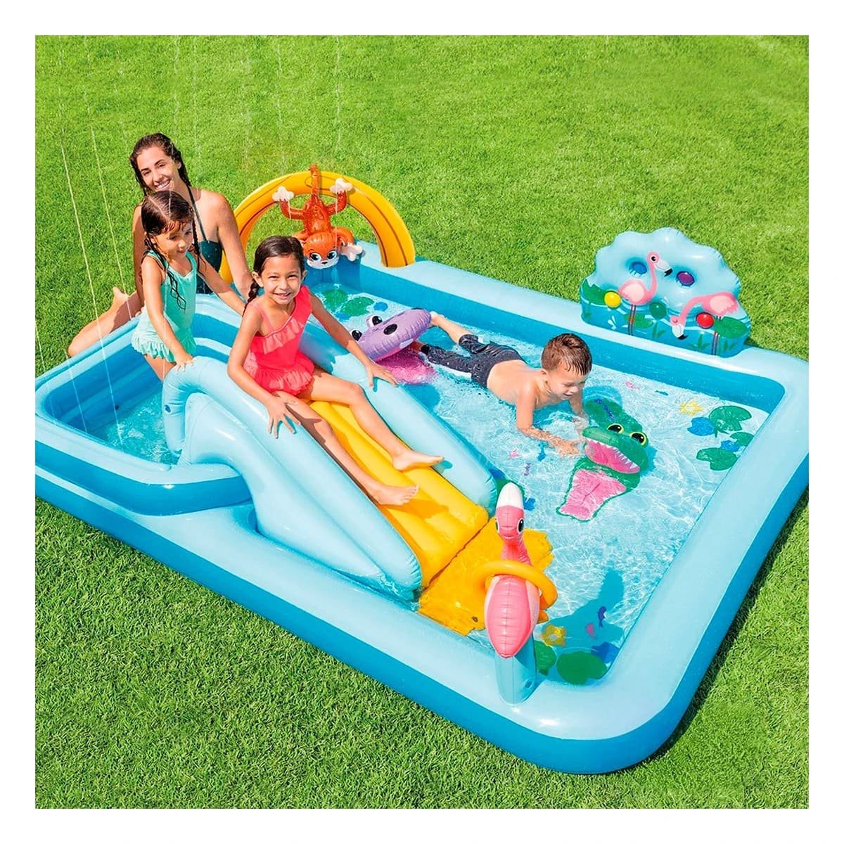 PACK2 CENTRO INFANTIL INTEX 57161NP 257X216X94 CM JUNGLA Y+REGALO STICKER - 3