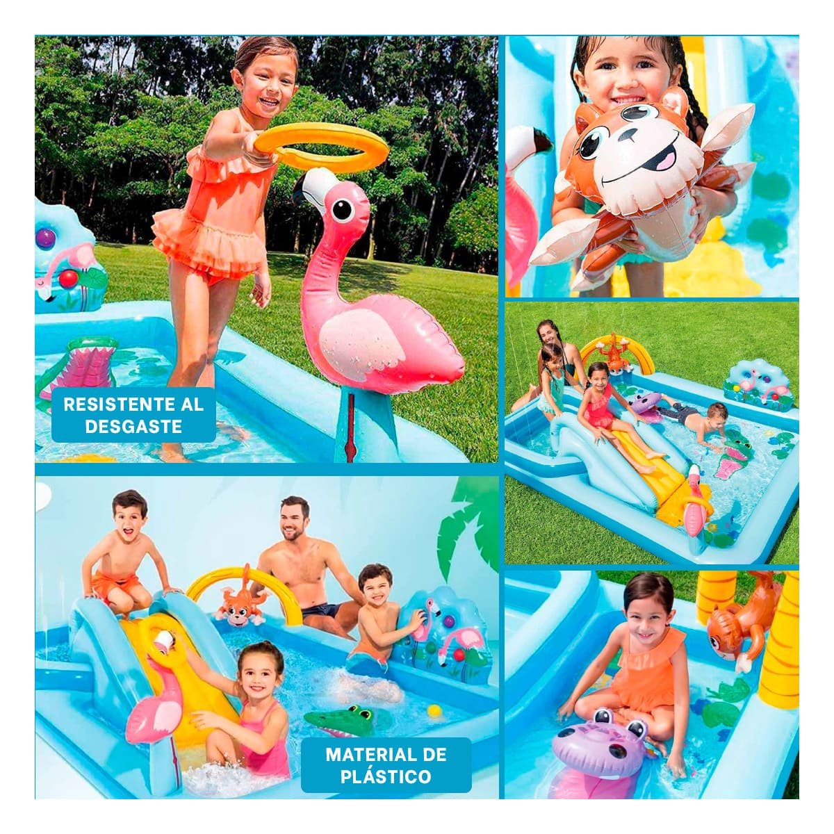 PACK2 RINCON DE JUEGO INTEX 57161NP 257X216X94 CM JUNGLA PARA JUEGOS Y DIVERSION Y+PAPEL REGALO - 3